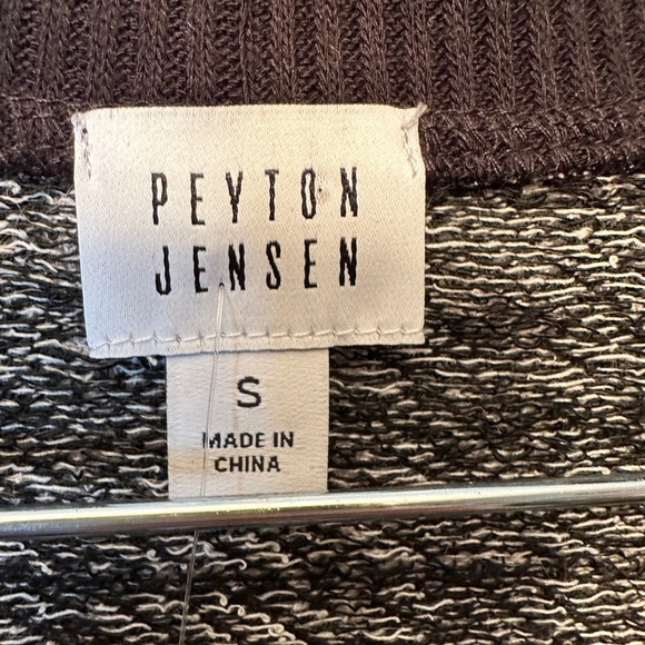 NWT PEYTON JENSEN Women’s Size Small Relaxed Fit Black White Plaid Cardigan - Picture 3 of 10